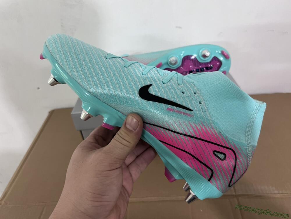 Nike Air Zoom Mercurial Superfly 10 Elite SG High-Tops Football Boots - Jade/Black/Pink
