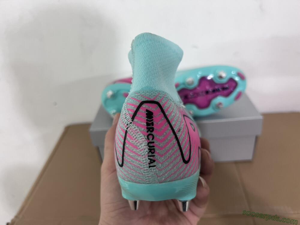 Nike Air Zoom Mercurial Superfly 10 Elite SG High-Tops Football Boots - Jade/Black/Pink