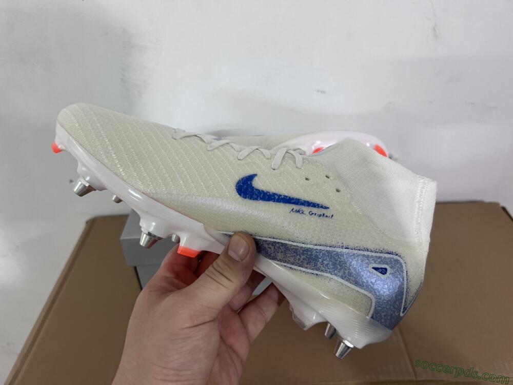 Nike Air Zoom Mercurial Superfly 10 Elite SG High-Tops Football Boots - Beige/White/Blue