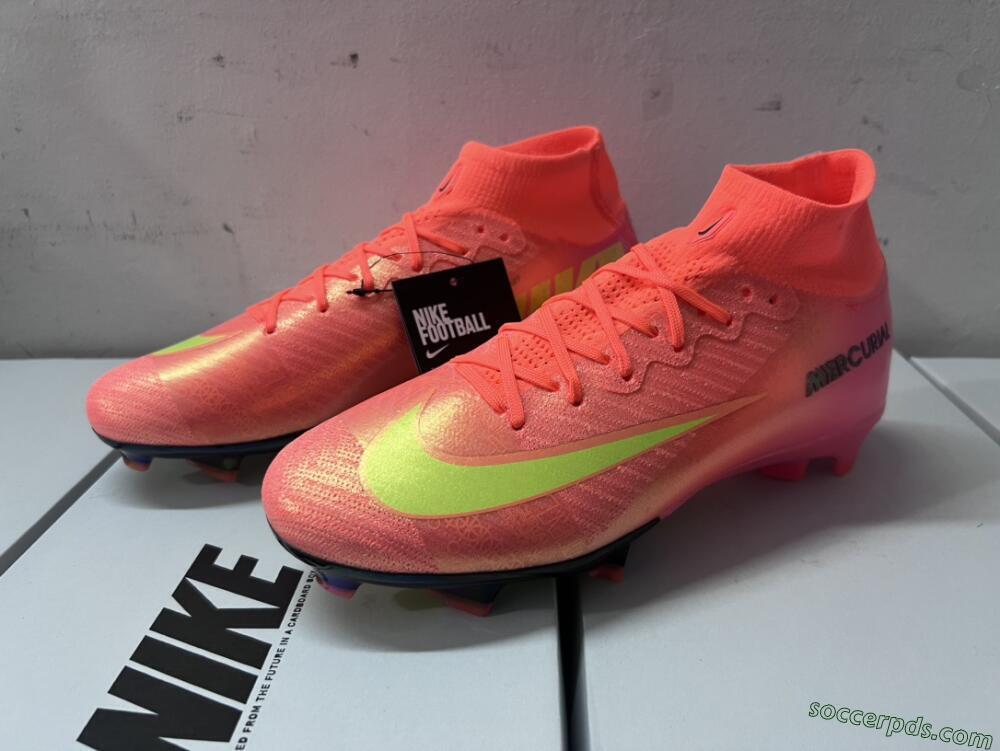 Nike Air Zoom Mercurial Superfly 10 Elite FG High-Tops Football Boots - Orange/Yellow/Black
