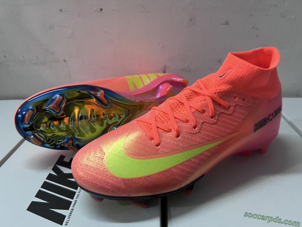 Nike Air Zoom Mercurial Superfly 10 Elite FG High-Tops Football Boots - Orange/Yellow/Black
