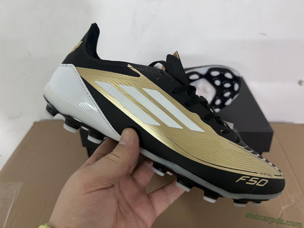 Adidas F50 Elite Messi MG Low-Tops Football Boots - Gold/Black/White