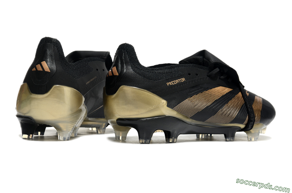 Adidas Predator Elite Foldover Tongue FG Low-Tops Football Boots - Black/Gold 6
