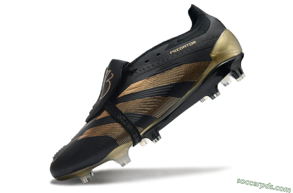 Adidas Predator Elite Foldover Tongue FG Low-Tops Football Boots - Black/Gold 5