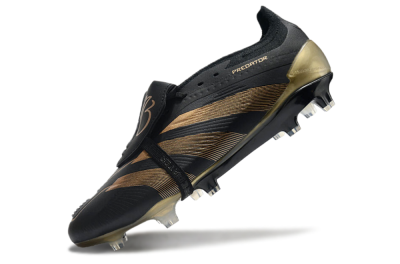 Adidas Predator Elite Foldover Tongue FG Low-Tops Football Boots - Black/Gold