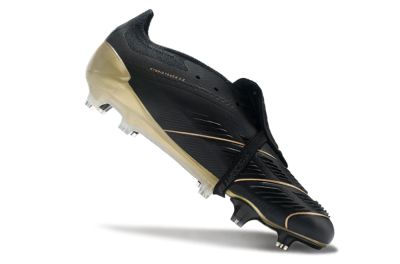 Adidas Predator Elite Foldover Tongue FG Low-Tops Football Boots - Black/Gold