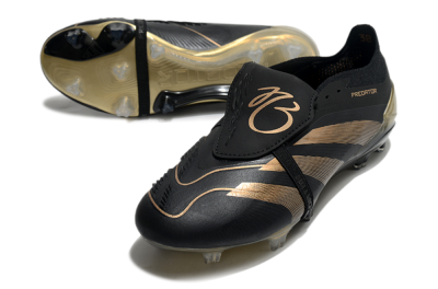 Adidas Predator Elite Foldover Tongue FG Low-Tops Football Boots - Black/Gold