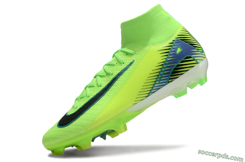Nike Air Zoom Mercurial Superfly 10 Elite FG High-Tops Football Boots - Yellow/Black/Blue 6