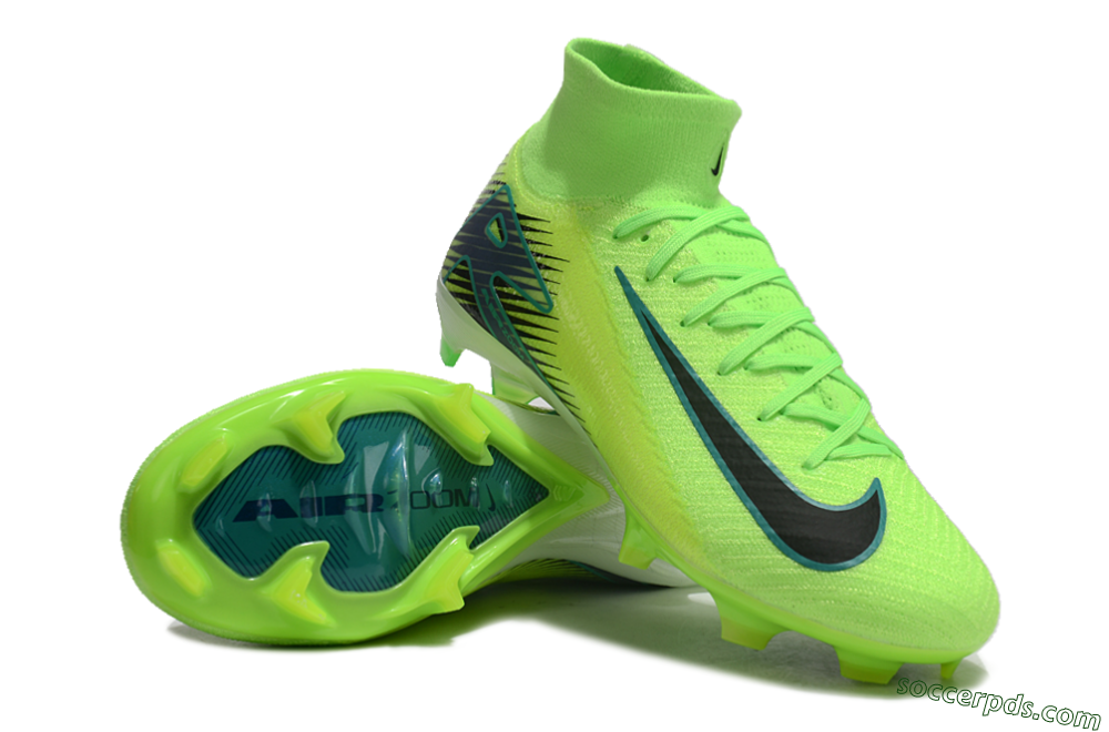 Nike Air Zoom Mercurial Superfly 10 Elite FG High-Tops Football Boots - Yellow/Black/Blue 4
