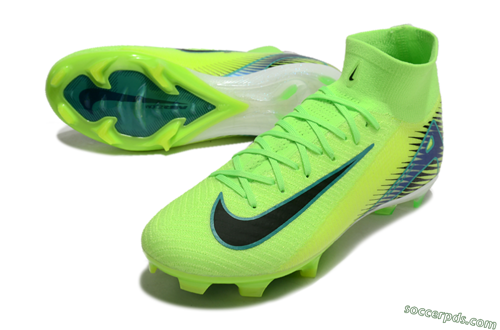 Nike Air Zoom Mercurial Superfly 10 Elite FG High-Tops Football Boots - Yellow/Black/Blue 3
