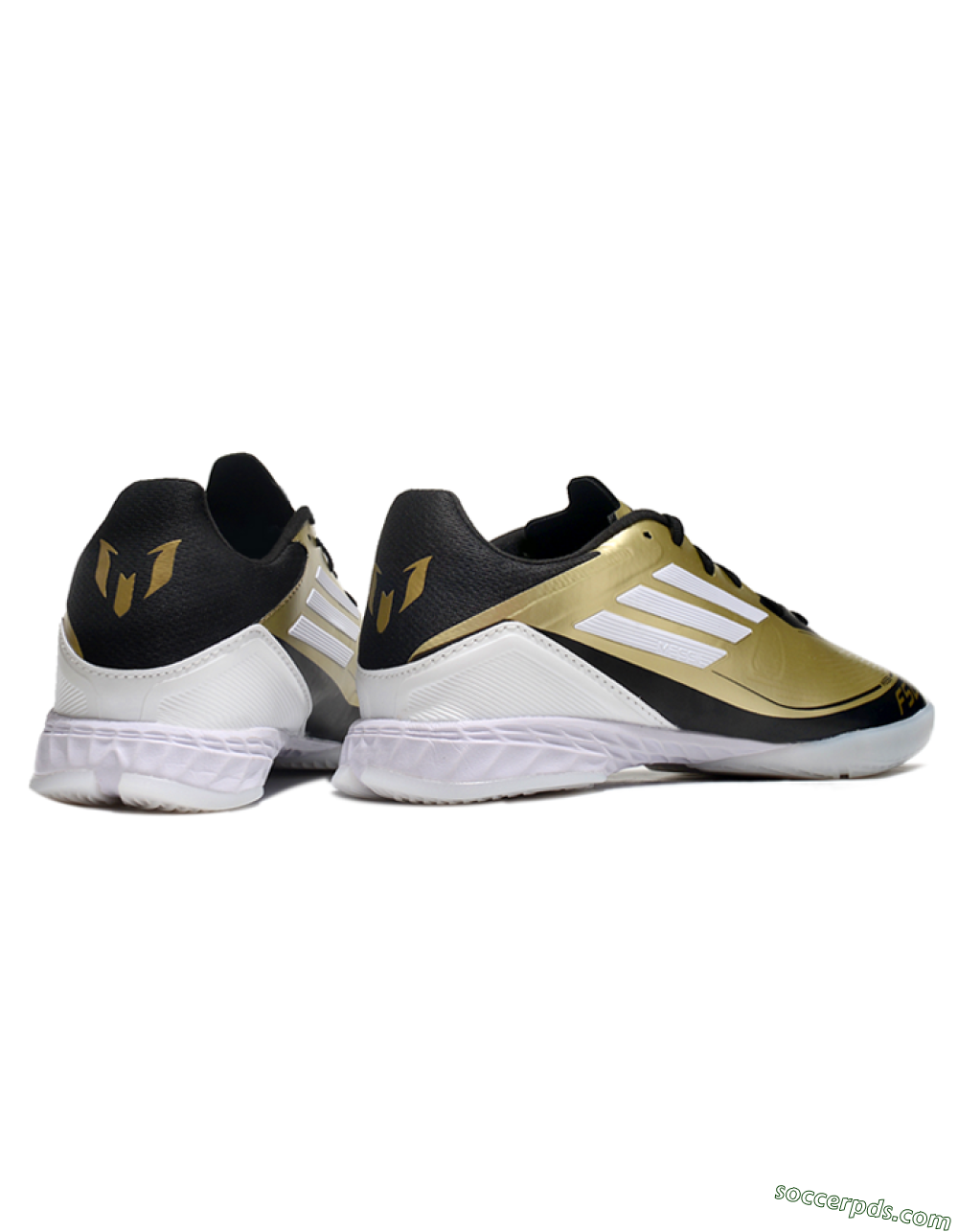 Adidas F50 Elite Messi IC Low-Tops Football Shoes - Gold/White/Black 6