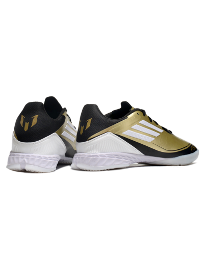Adidas F50 Elite Messi IC Low-Tops Football Shoes - Gold/White/Black