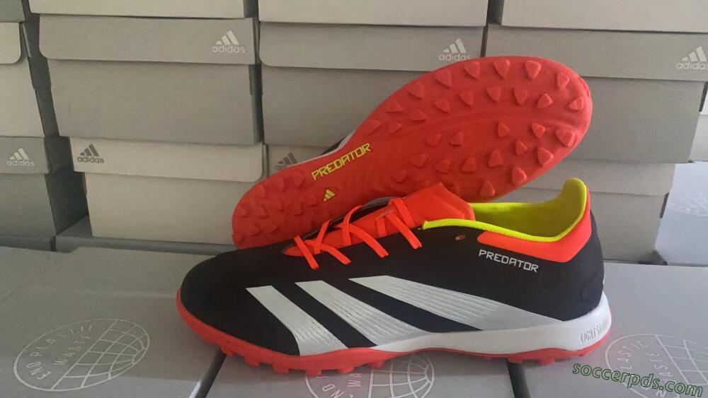 Adidas Predator 24 Elite TF Low-Tops Football Shoes - Black/White/Orange