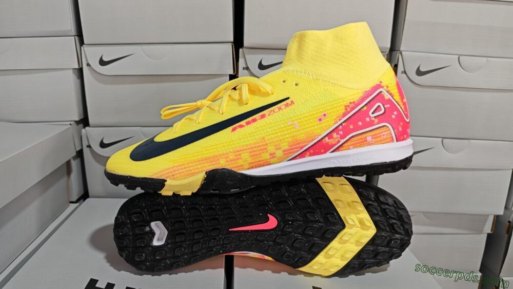 Nike Air Zoom Mercurial Superfly 10 Elite TF High-Tops Football Shoes - Yellow/Black/Red