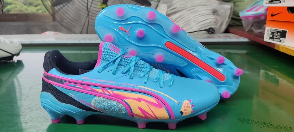 Puma Ultra Ultimate FG Low-Tops Football Boots - Blue/Pink/Black