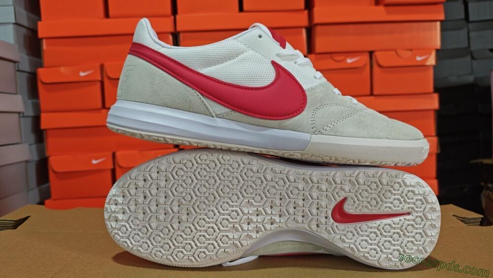 Nike Premier 2 Sala IC Low-Tops Football Shoes - Grey/White/Red