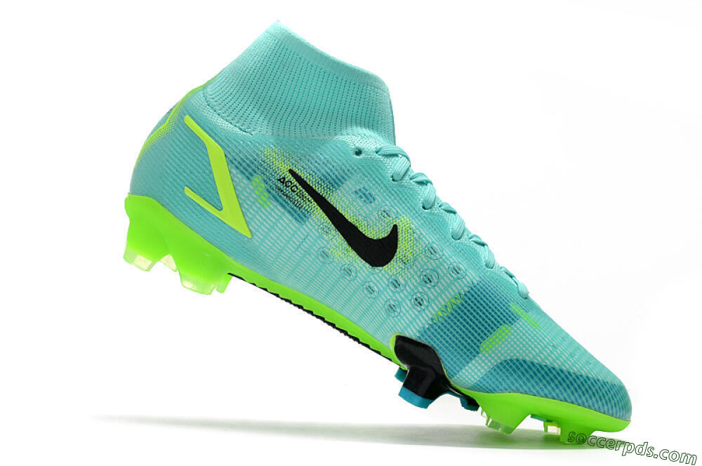 Nike Mercurial Superfly 8 Elite FG High-Tops Football Boots - Jade/Black/Yellow 4