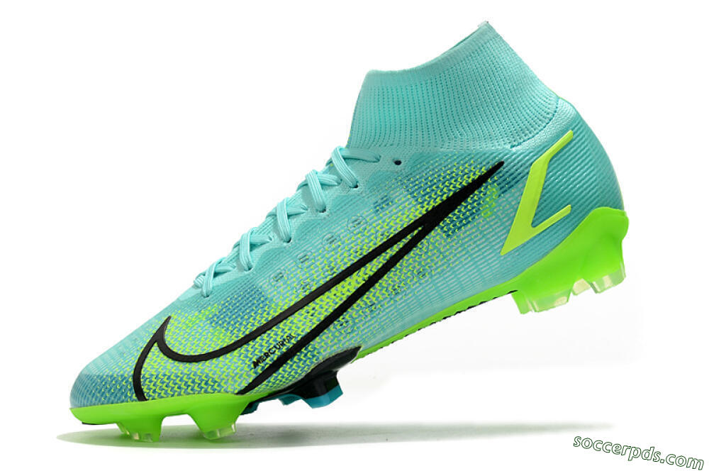 Nike Mercurial Superfly 8 Elite FG High-Tops Football Boots - Jade/Black/Yellow 5