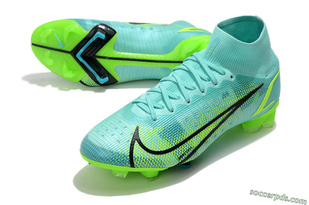 Nike Mercurial Superfly 8 Elite FG High-Tops Football Boots - Jade/Black/Yellow 3