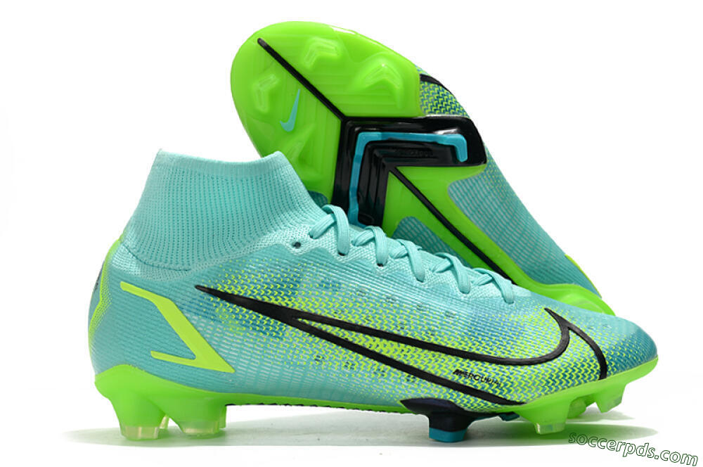 Nike Mercurial Superfly 8 Elite FG High-Tops Football Boots - Jade/Black/Yellow 1
