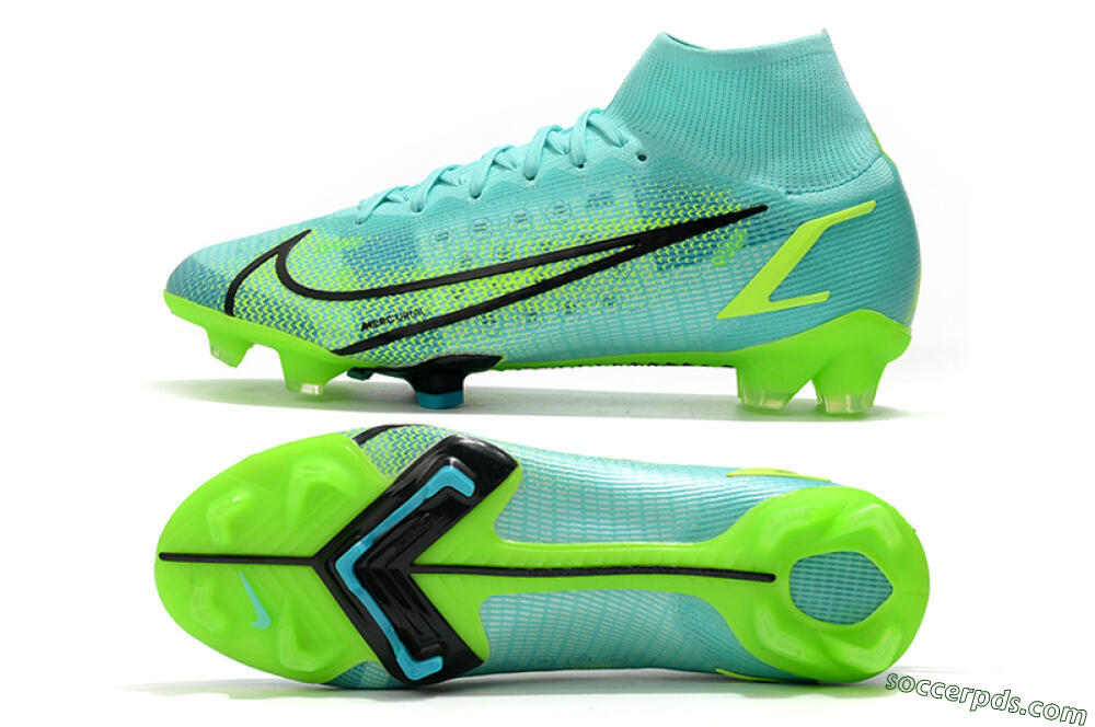 Nike Mercurial Superfly 8 Elite FG High-Tops Football Boots - Jade/Black/Yellow 0