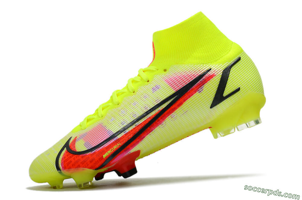 Nike Mercurial Superfly 8 Elite FG High-Tops Football Boots - Yellow/Black/Red 5