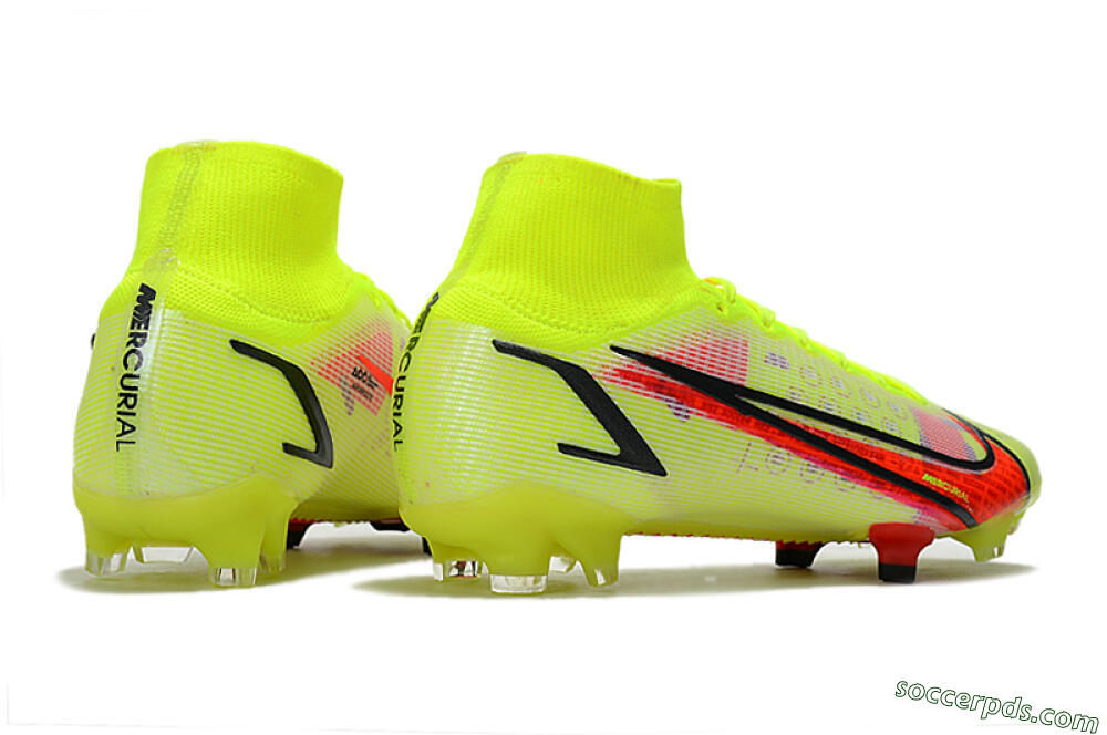 Nike Mercurial Superfly 8 Elite FG High-Tops Football Boots - Yellow/Black/Red 6