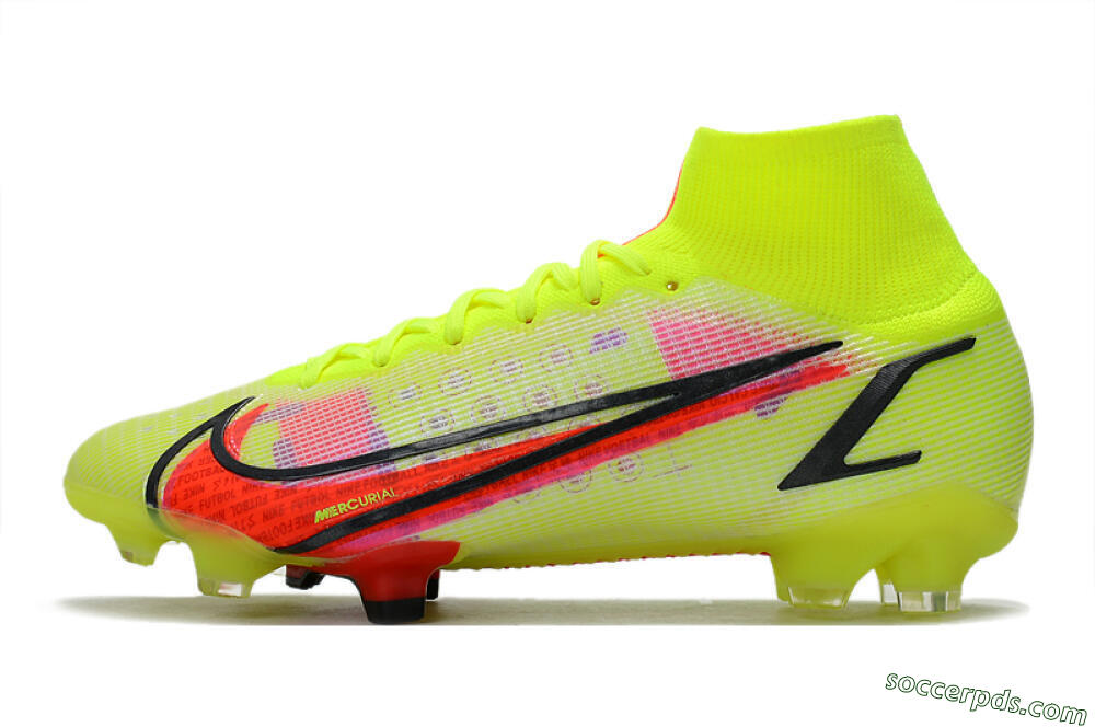 Nike Mercurial Superfly 8 Elite FG High-Tops Football Boots - Yellow/Black/Red 2