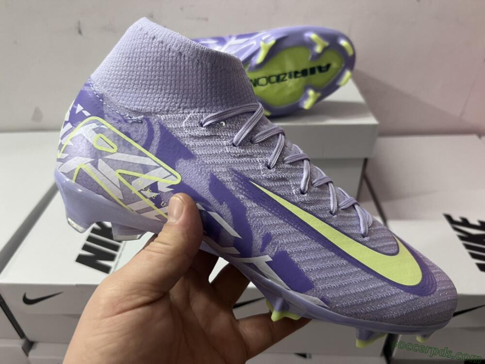 Nike Air Zoom Mercurial Superfly 10 Elite FG High-Tops Football Boots - Purple/Yellow/White