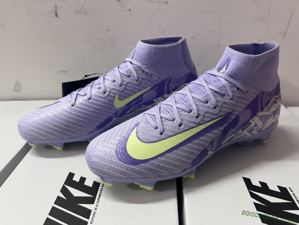 Nike Air Zoom Mercurial Superfly 10 Elite FG High-Tops Football Boots - Purple/Yellow/White