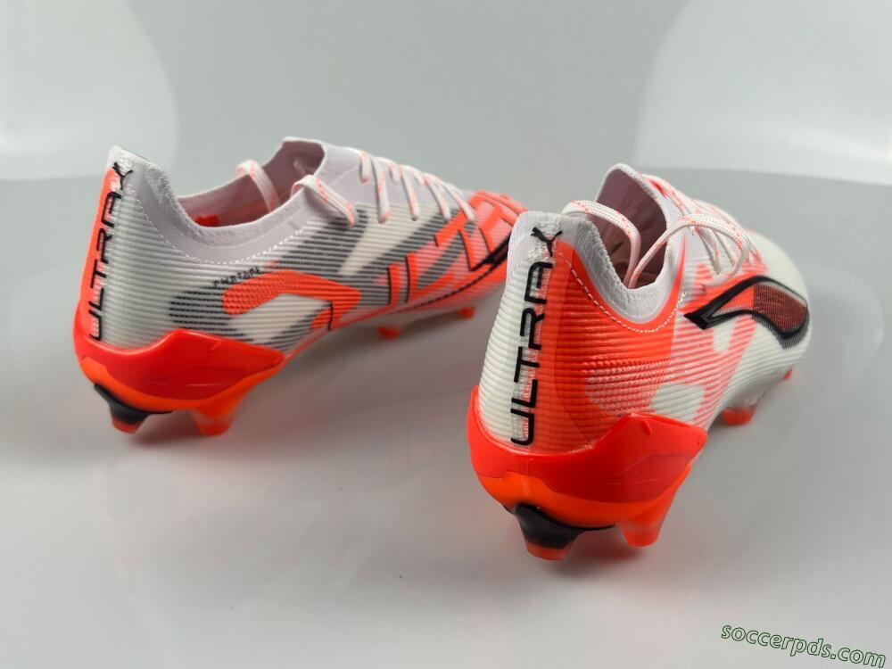 Puma Ultra Ultimate FG Low-Tops Football Boots - White/Black/Red