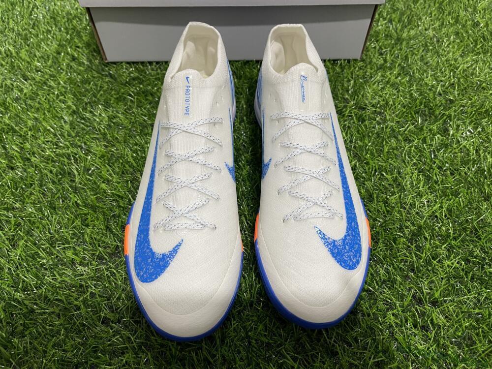 Nike Air Zoom Mercurial Vapor 16 Elite IC Low-Tops Football Shoes - White/Blue/Orange