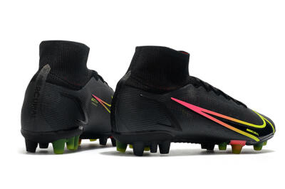 Nike Mercurial Superfly 8 Elite AG High-Tops Football Boots - Black/Yellow/Pink