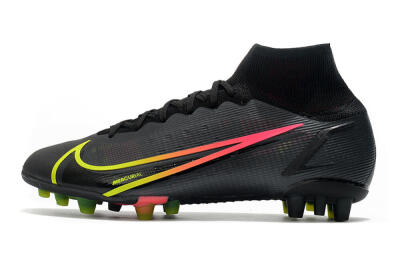Nike Mercurial Superfly 8 Elite AG High-Tops Football Boots - Black/Yellow/Pink