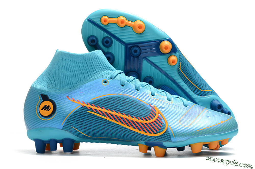 Nike Mercurial Superfly 8 Elite AG High-Tops Football Boots - Blue/Yellow/Black 1