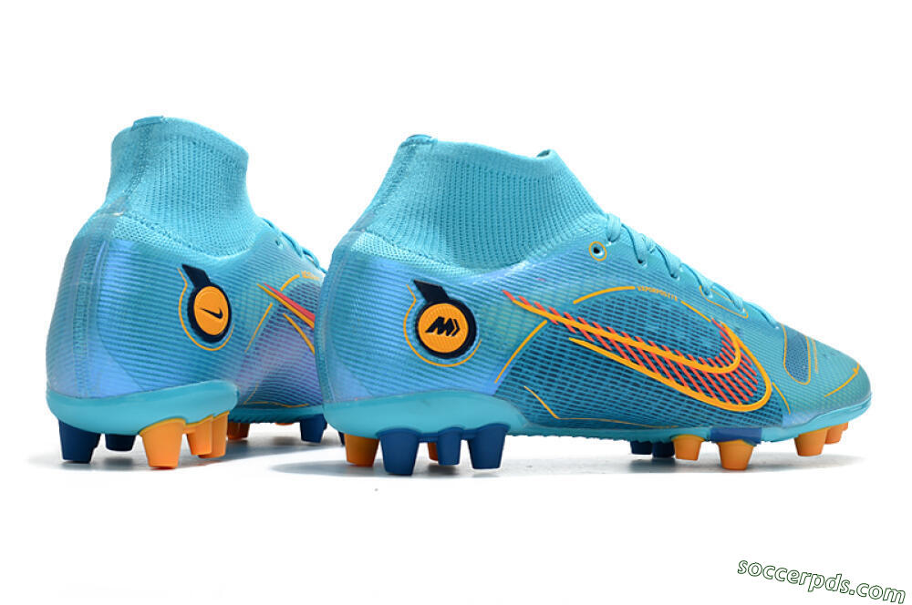 Nike Mercurial Superfly 8 Elite AG High-Tops Football Boots - Blue/Yellow/Black 6