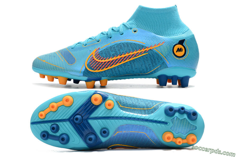 Nike Mercurial Superfly 8 Elite AG High-Tops Football Boots - Blue/Yellow/Black 0