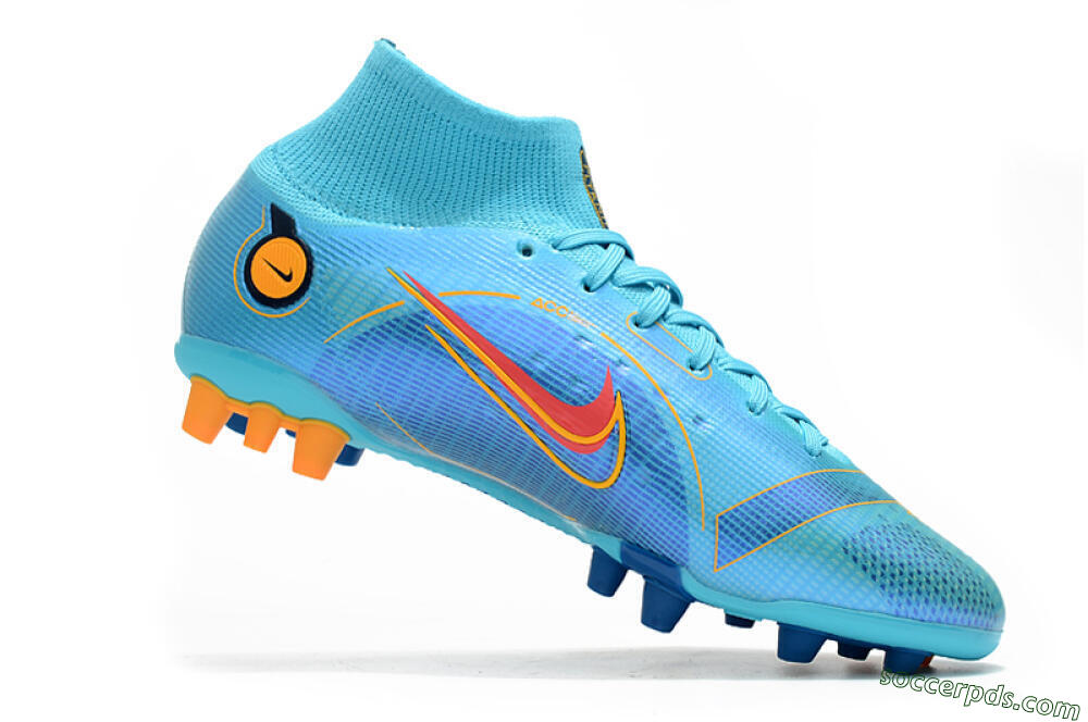 Nike Mercurial Superfly 8 Elite AG High-Tops Football Boots - Blue/Yellow/Black 4