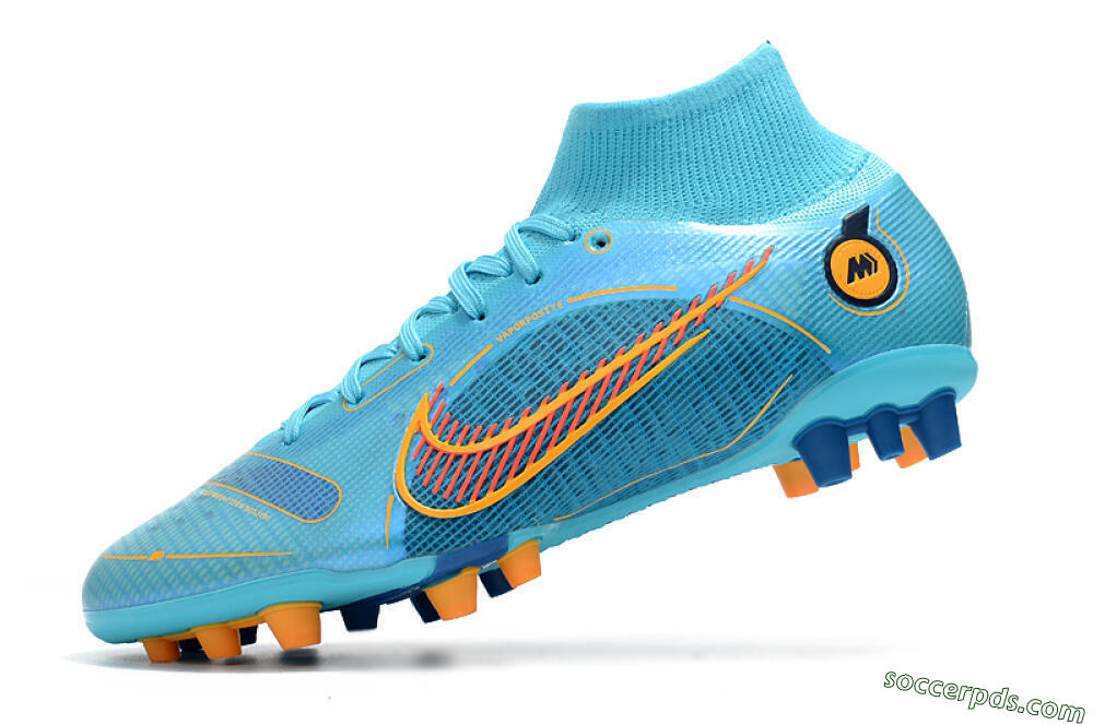 Nike Mercurial Superfly 8 Elite AG High-Tops Football Boots - Blue/Yellow/Black 5