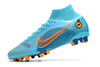 Nike Mercurial Superfly 8 Elite AG High-Tops Football Boots - Blue/Yellow/Black