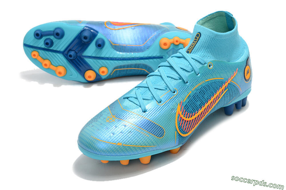 Nike Mercurial Superfly 8 Elite AG High-Tops Football Boots - Blue/Yellow/Black 3