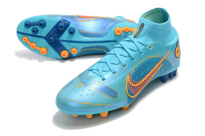Nike Mercurial Superfly 8 Elite AG High-Tops Football Boots - Blue/Yellow/Black