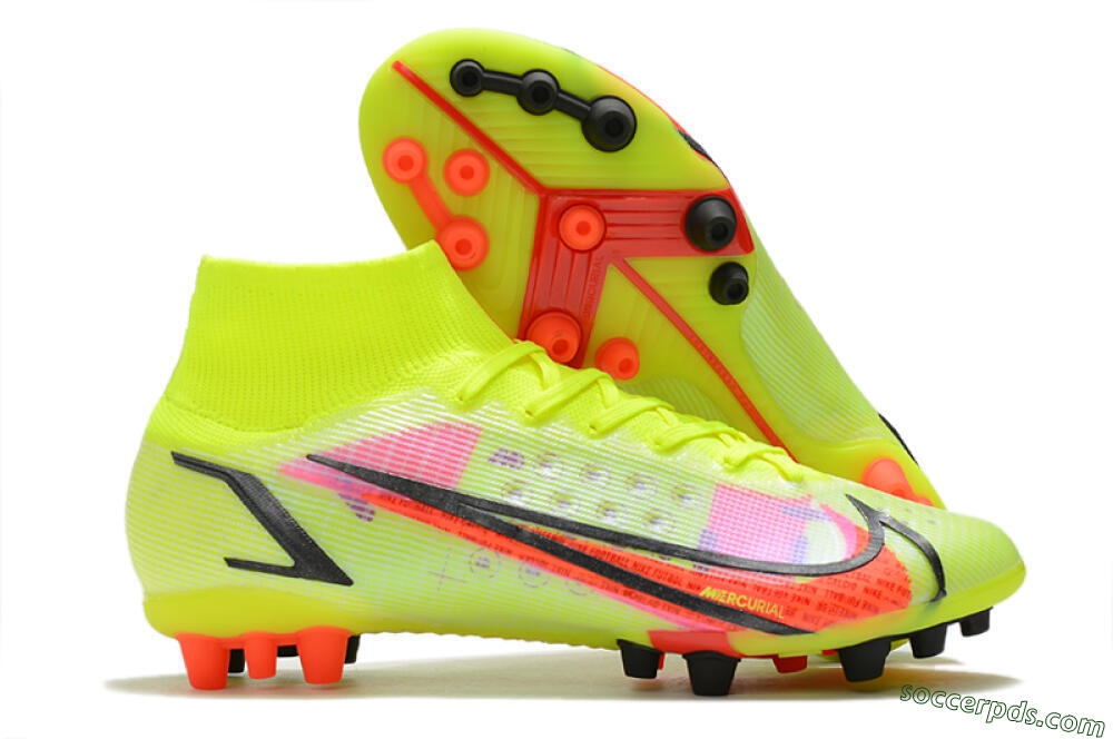 Nike Mercurial Superfly 8 Elite AG High-Tops Football Boots - Yellow/Black/Red 1