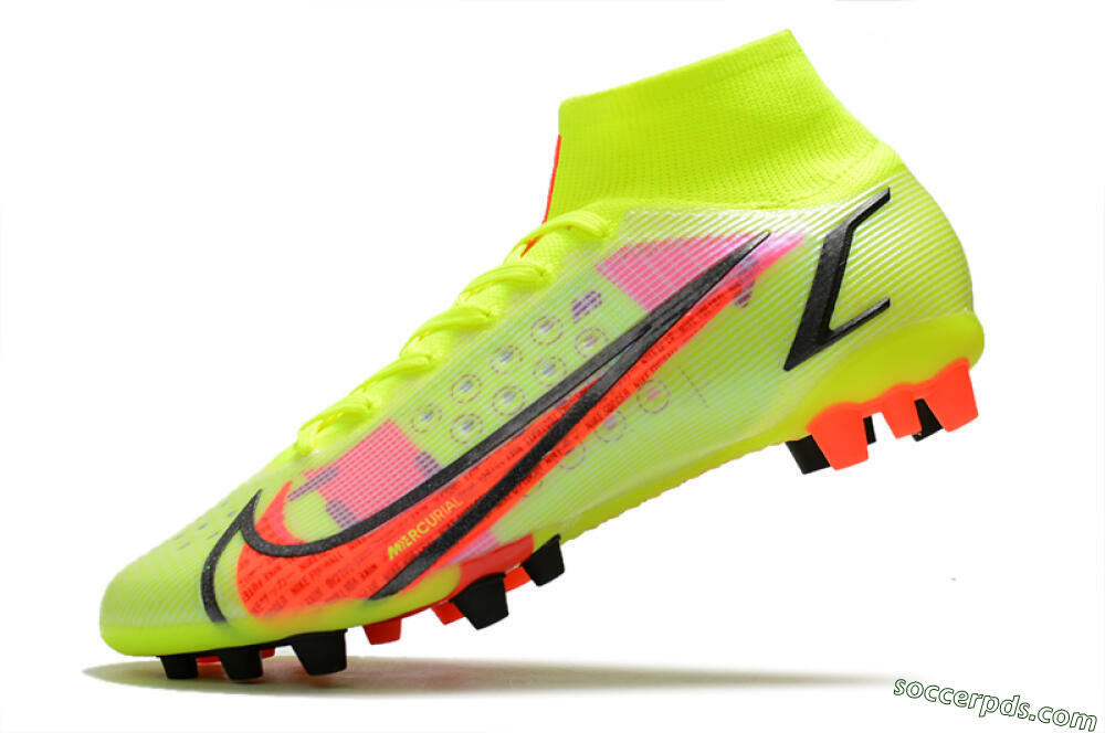 Nike Mercurial Superfly 8 Elite AG High-Tops Football Boots - Yellow/Black/Red 5