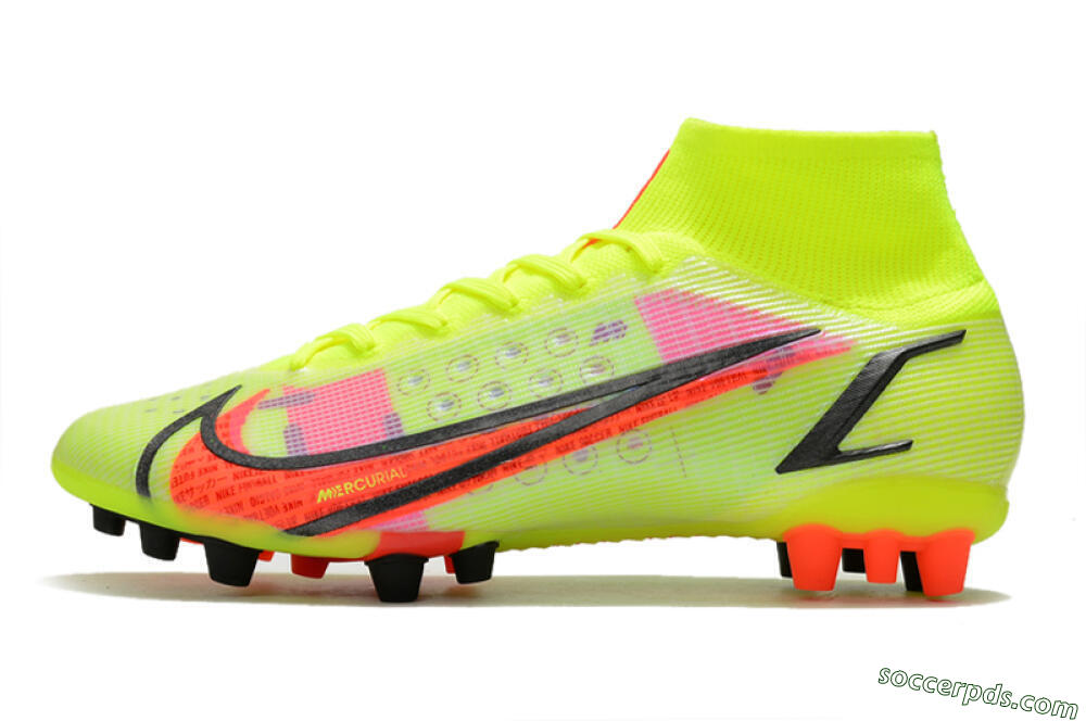 Nike Mercurial Superfly 8 Elite AG High-Tops Football Boots - Yellow/Black/Red 2