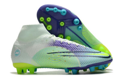 Nike Mercurial Superfly 8 Elite AG High-Tops Football Boots - Jade/Yellow/Blue