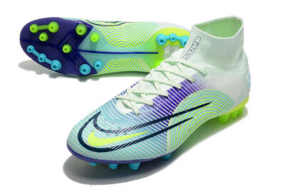 Nike Mercurial Superfly 8 Elite AG High-Tops Football Boots - Jade/Yellow/Blue