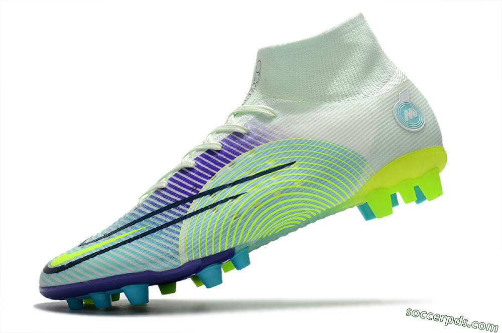 Nike Mercurial Superfly 8 Elite AG High-Tops Football Boots - Jade/Yellow/Blue 5