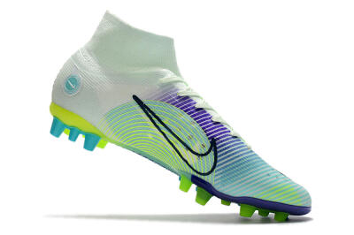 Nike Mercurial Superfly 8 Elite AG High-Tops Football Boots - Jade/Yellow/Blue