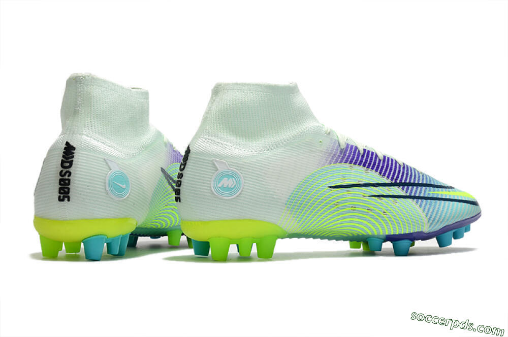 Nike Mercurial Superfly 8 Elite AG High-Tops Football Boots - Jade/Yellow/Blue 6